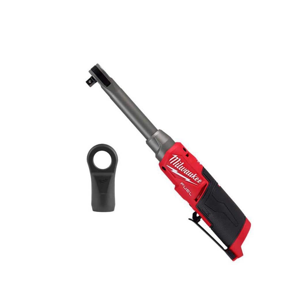 Milwaukee M12 FUEL 12V Lithium Ion Brushless Cordless 3 8 In Extended Reach High Speed Ratchet With Protective Rubber Boot 2569 20 49 16 2569 The Home Depot