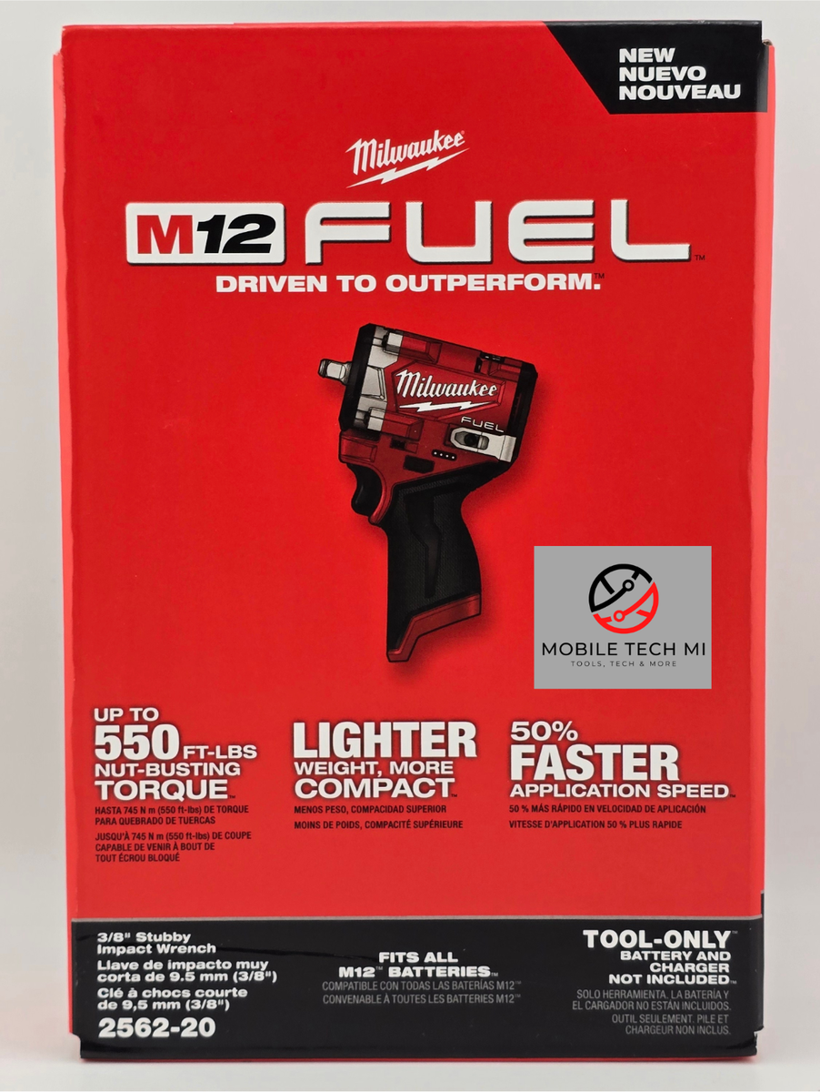 Milwaukee M12 FUEL 3 8 In 2562 20 GEN 2 Stubby Impact Wrench Tool Only EBay