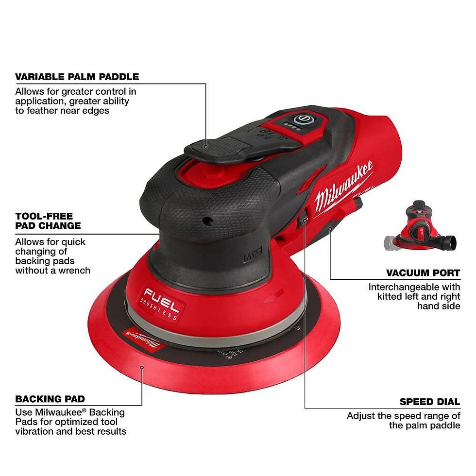 Milwaukee M12 FUEL 6 Random Orbital Sander 3 16 JDTCo 