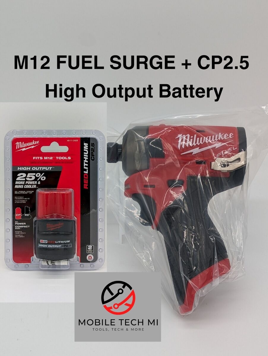 Milwaukee M12 FUEL SURGE Impact Drill Driver 2551 20 W CP2 5 2 5Ah H O Battery EBay