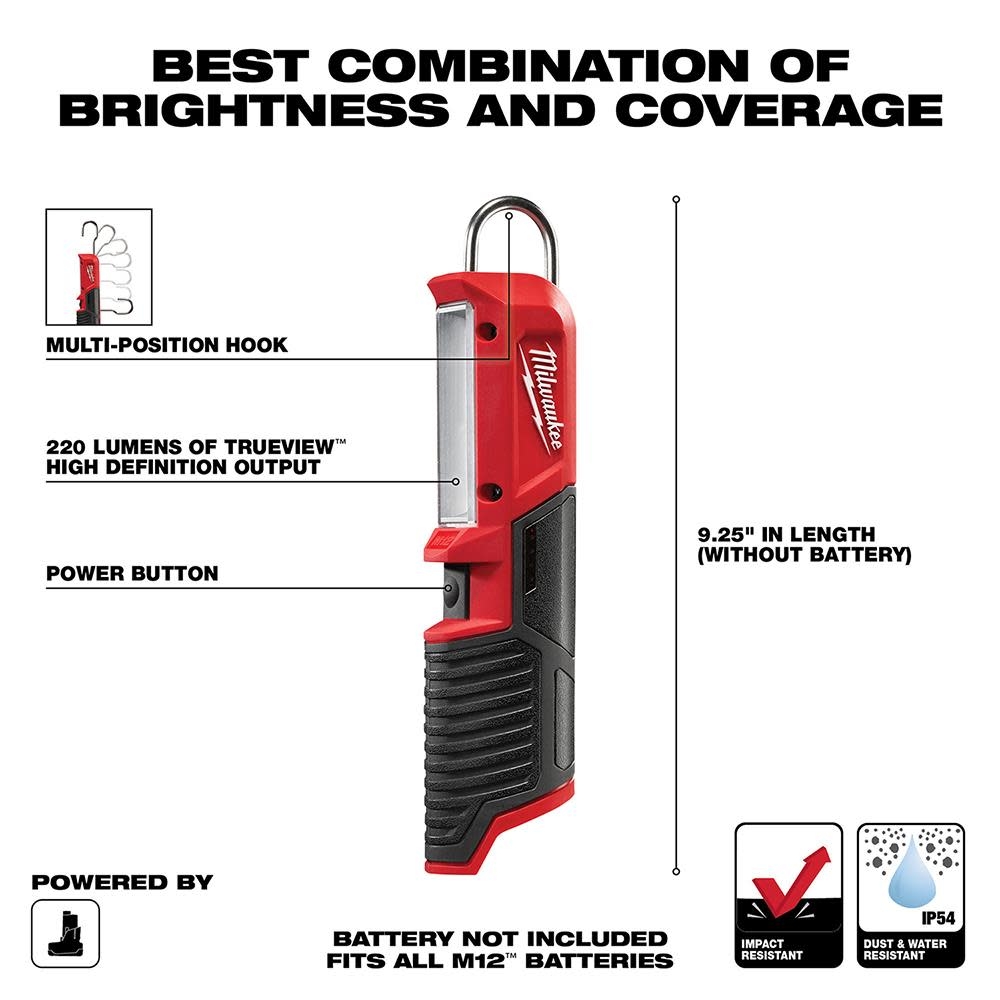 Milwaukee M12 LED Stick Light Bare Tool 2351 20 Acme Tools