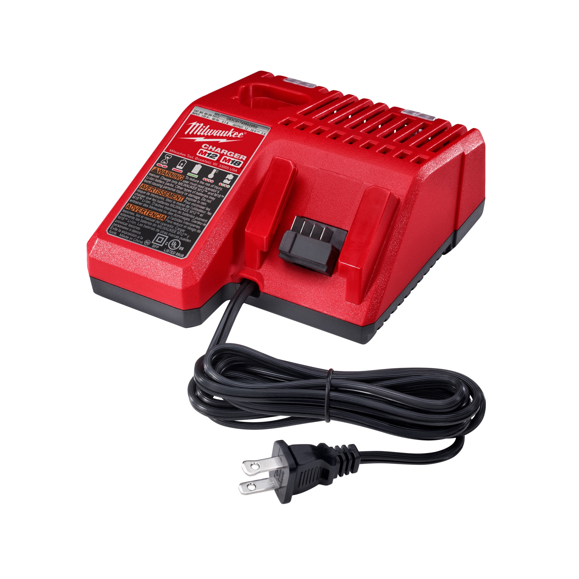 Milwaukee M12 M18 Multi Voltage Battery Charger Model 48 59 1812 Northern Tool