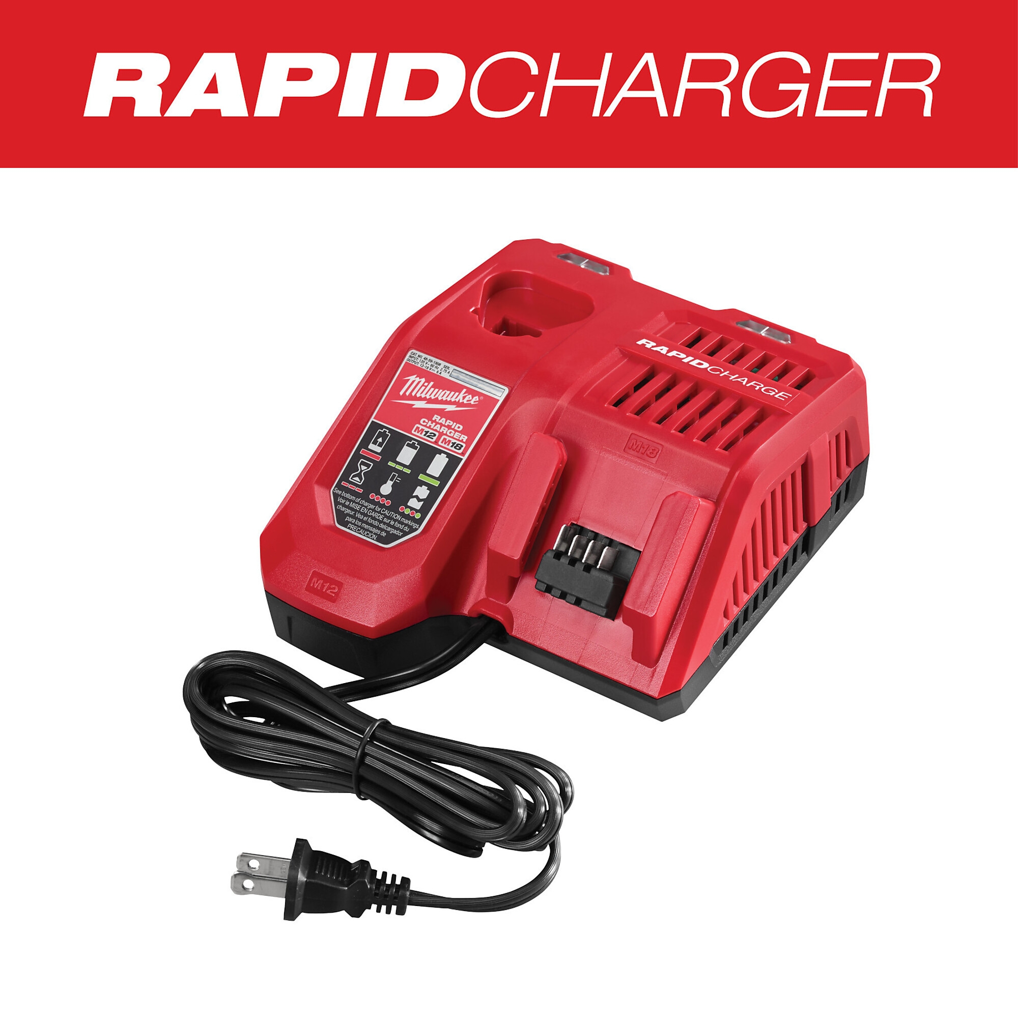 Milwaukee M18 M12 Rapid Battery Charger Model 48 59 1808 Northern Tool