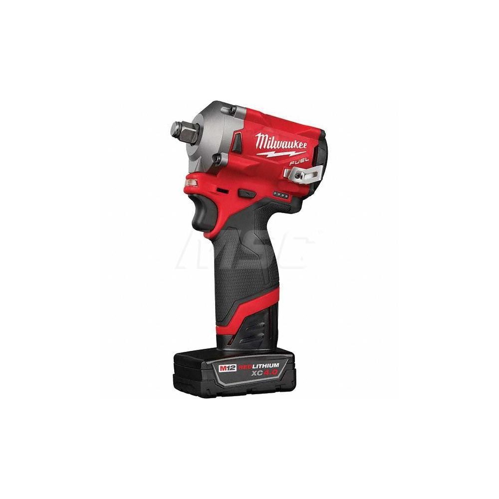 Milwaukee Tool Cordless Impact Wrench 12V 1 2 Drive 0 To 3 200 BPM 2 700 RPM MSC Direct