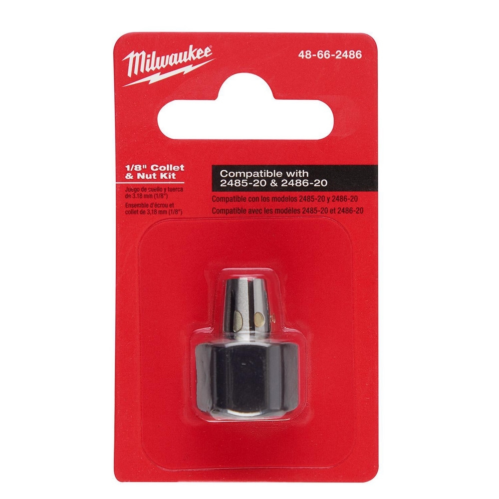 Milwaukee Tool Die Grinder Accessories Type Collet Nut For Use With Milwaukee M12 FUEL Right Angle Straight Die Grinders MSC Direct