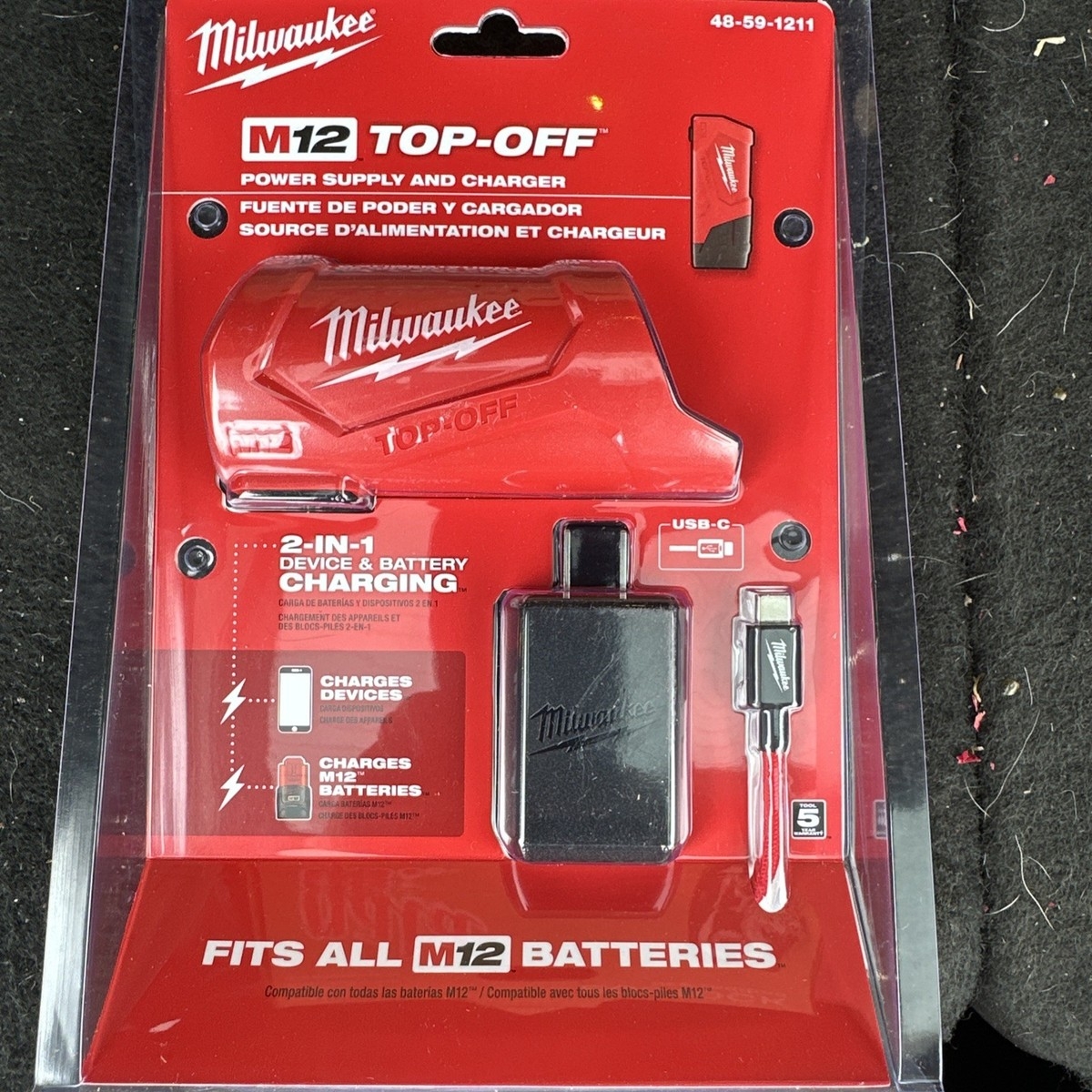 Milwaukee TOP OFF M12 TOP OFF Power Supply And Charger Battery Type EBay