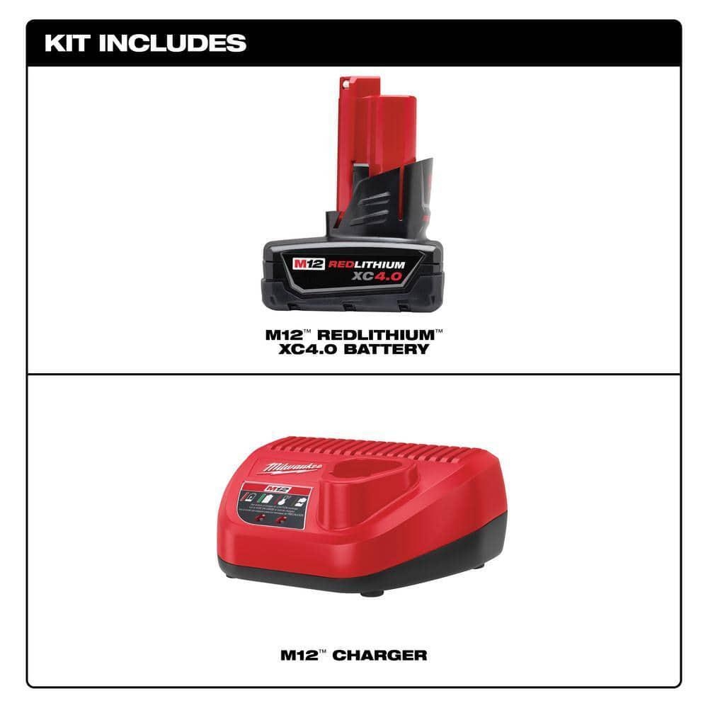Milwaukee Water Transfer Pump 9 GPM 0 HP W M12 4 0 Amp Battery Charger EBay