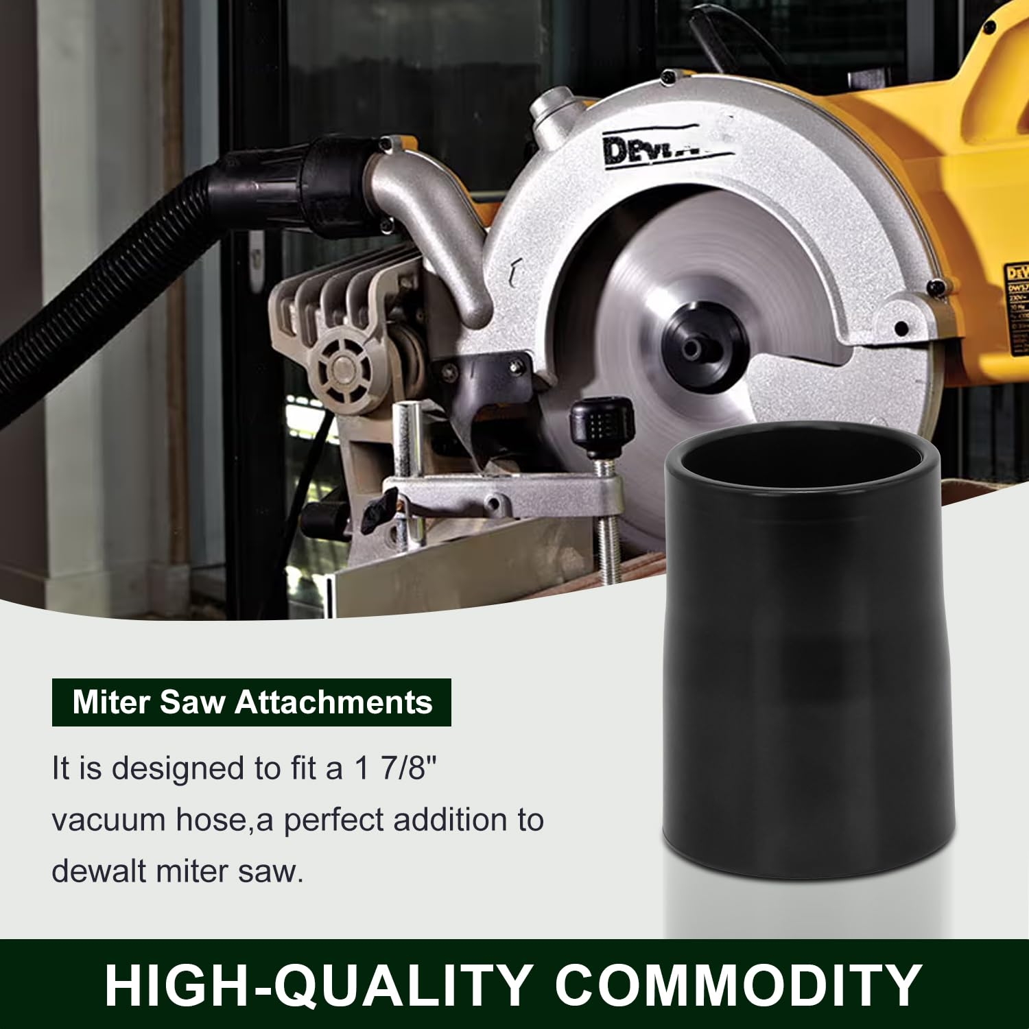 dewalt miter saw dust collector adapter
