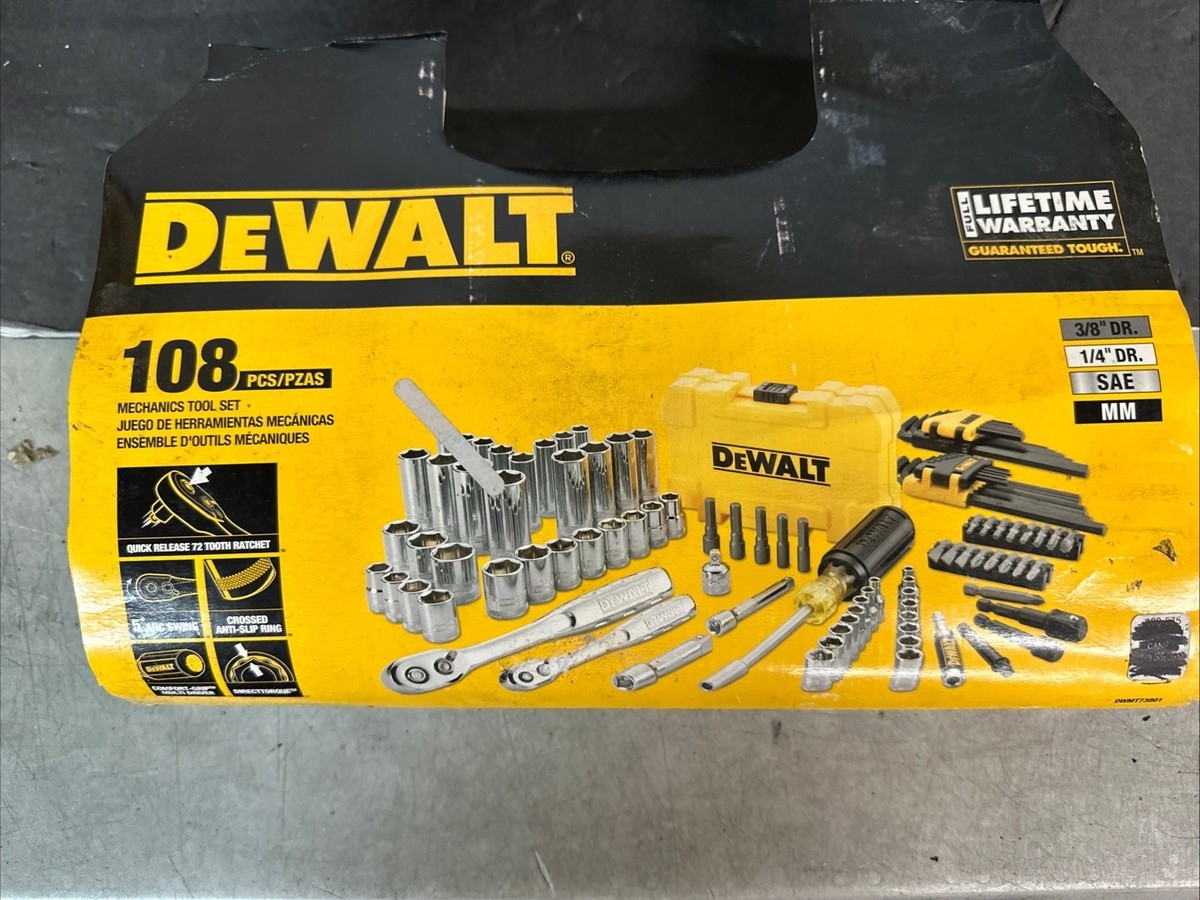 NEW DeWalt 108pc Mechanics Tool Set PN DWMT73801 EBay