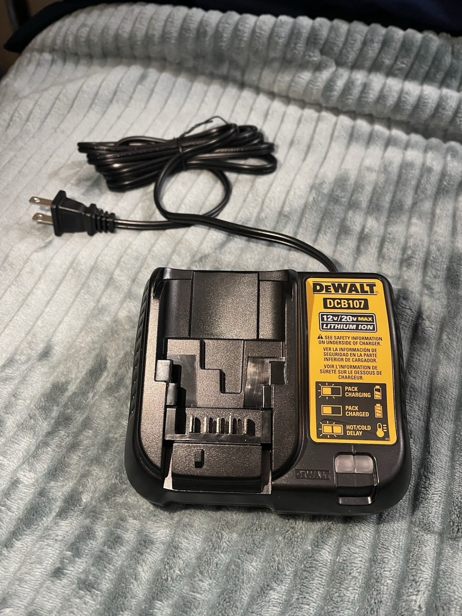 NEW GENUINE DeWALT DCB107 12V 20V MAX LITHIUM ION BATTERY CHARGER