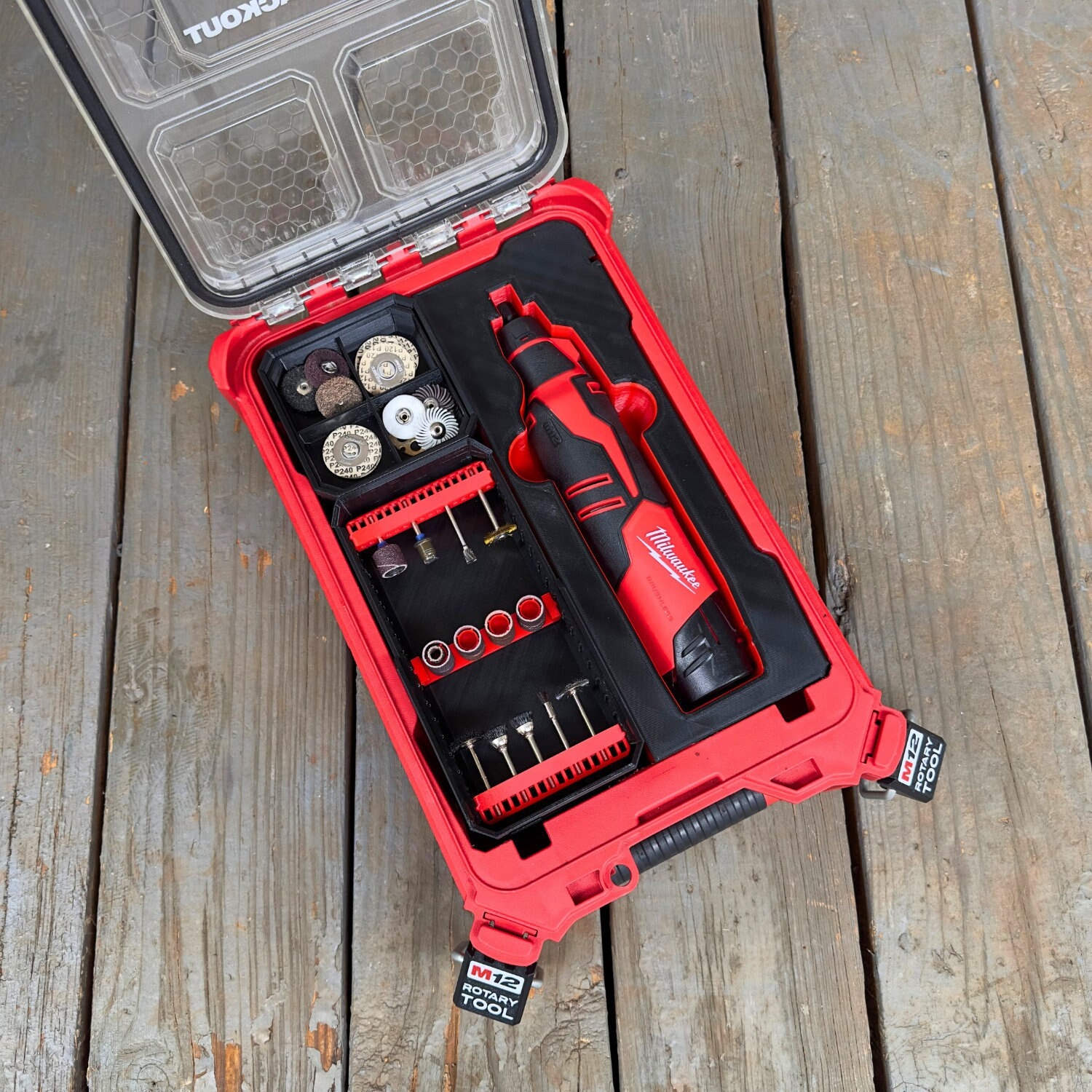 NEW M12 Brushless Rotary Tool Ultimate Organization Inserts Kit Milwaukee PACKOUT Box Etsy