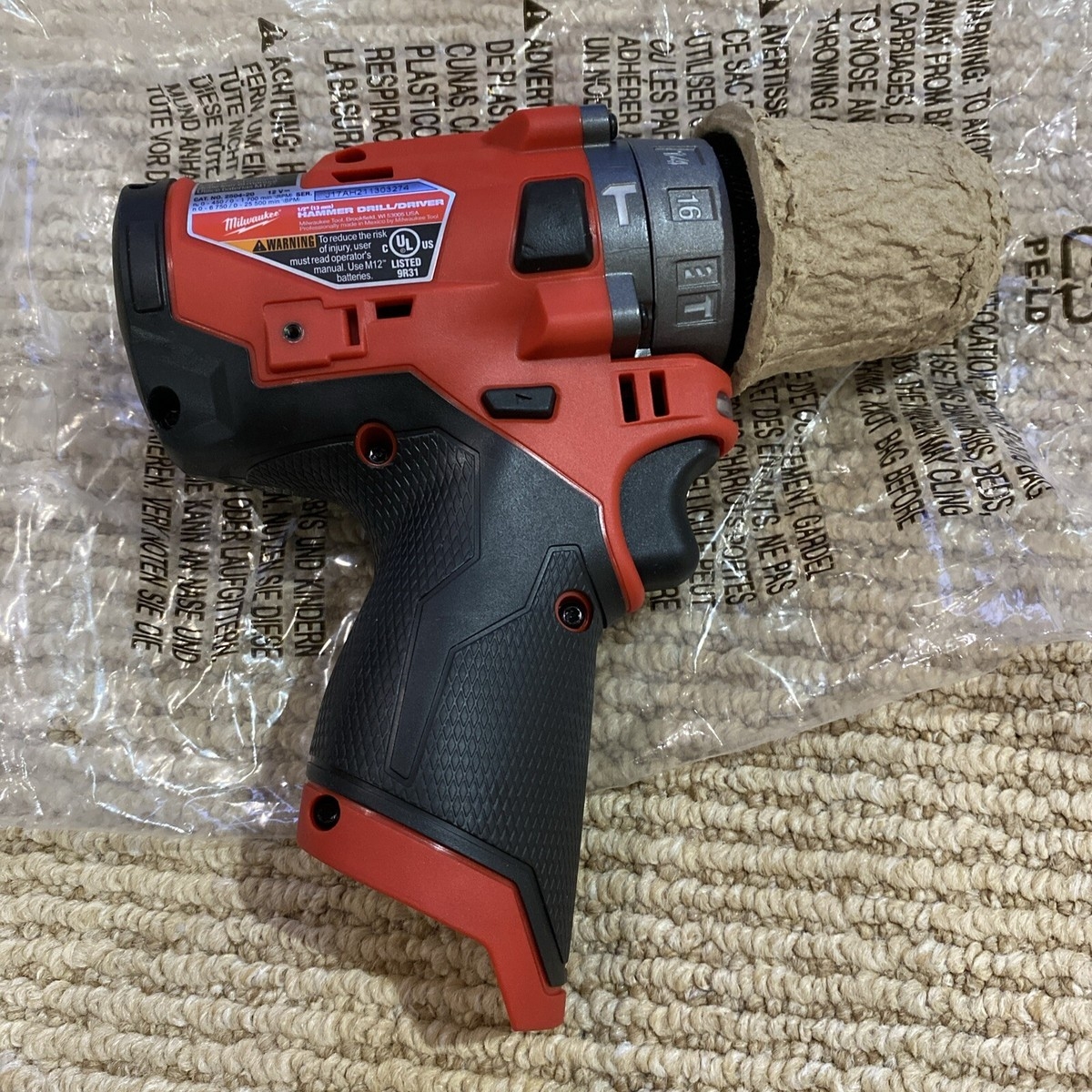 New Milwaukee M12 Fuel Cordless Brushless Hammer Drill Driver 2504 20 EBay