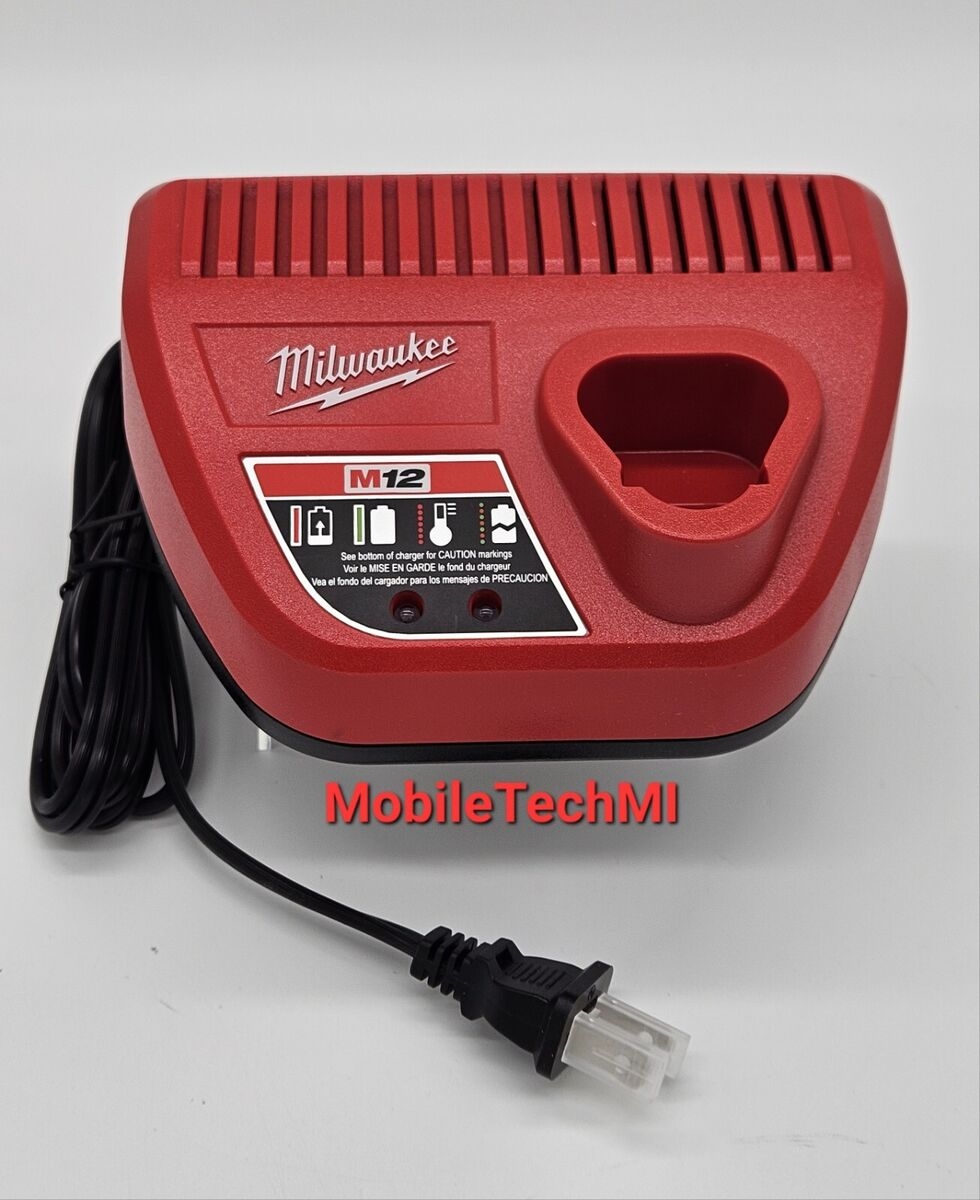 NEW Milwaukee M12 OEM Battery Charger Genuine 48 59 2401 Lithium Ion 12 Volt 12V EBay