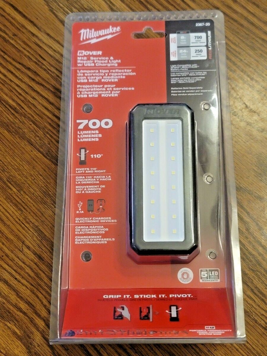 New Milwaukee M12 Rover 700 Lumen Flood Light W USB Charging Bare Tool 2367 20 EBay