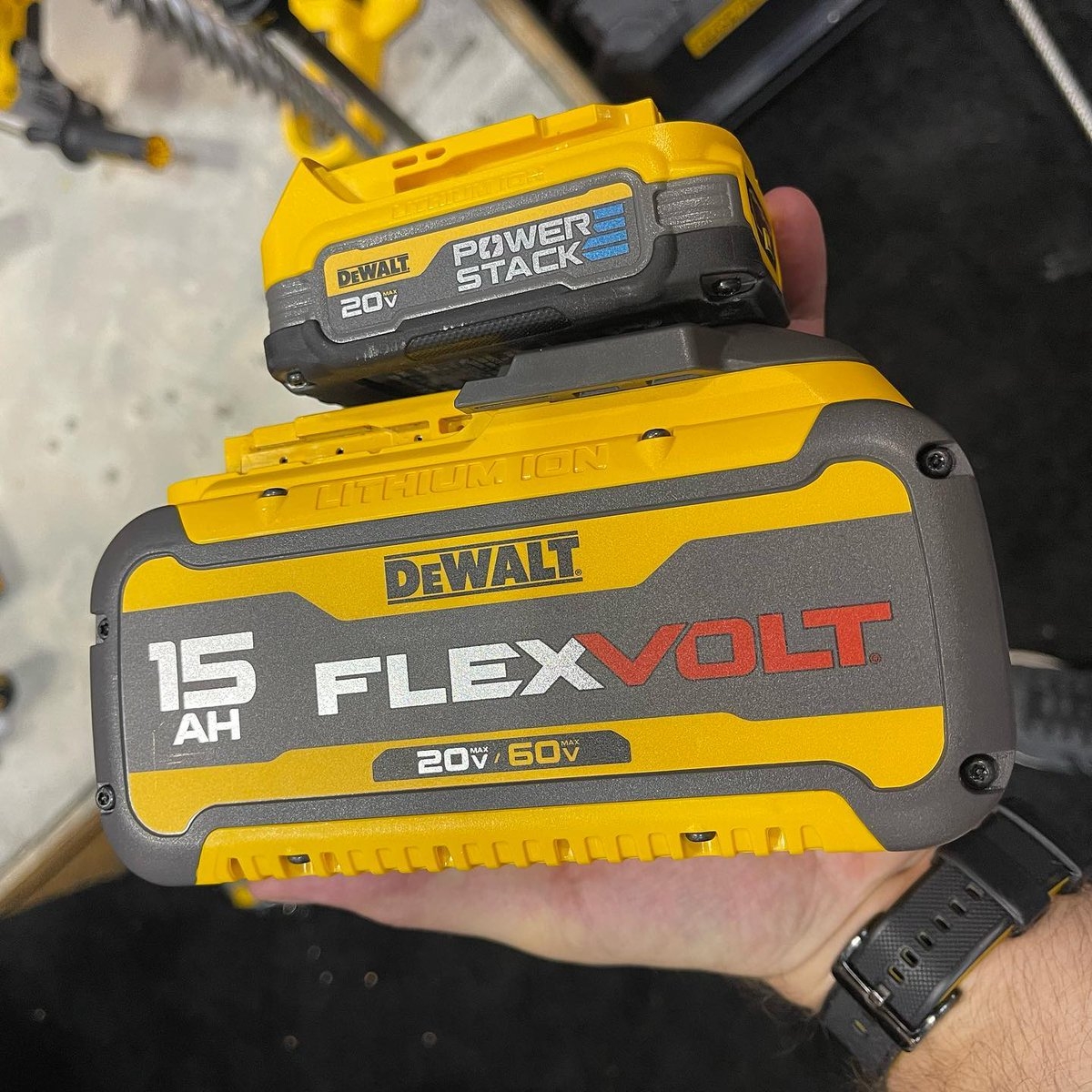 Ohio Power Tool On X New dewalttough Batteries Are Going Both Directions Tiny Massive Pre Order The FLEXVOLT 15Ah Now Https t co DzvZVC95GV Pre Order The POWERSTACK 11 1 dewalt stafda dewalttough dewalttools 15Ah flexvolt 