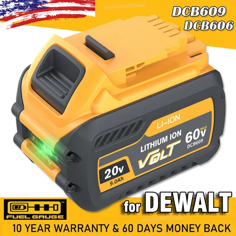 ORIGINAL For DEWALT DCB609 20V 60V MAX For FLEXVOLT 9Ah LITHIUM ION Battery DCB606 DCB609 2 20v For Dewalt Battery AliExpress 44