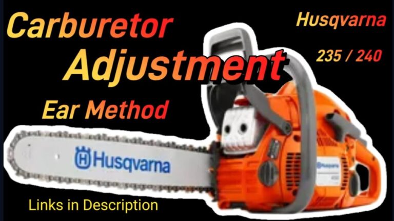 Part 3 How To Tune Carburetor Husqvarna 235e 240 Chainsaw YouTube