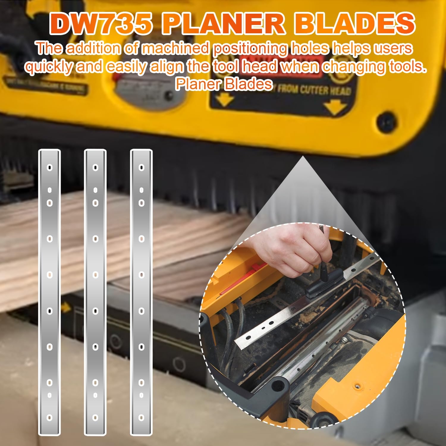 Planer Blades For DeWalt DW735 DW735X Planer 13 Inch Replace DW7352 Set Of 3 Amazon