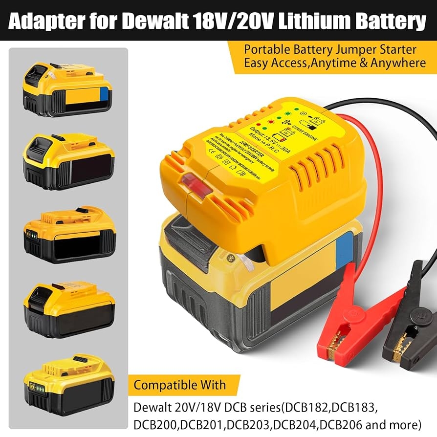 Portable Jump Starter Adapter For DeWalt 20V MAX Amazon
