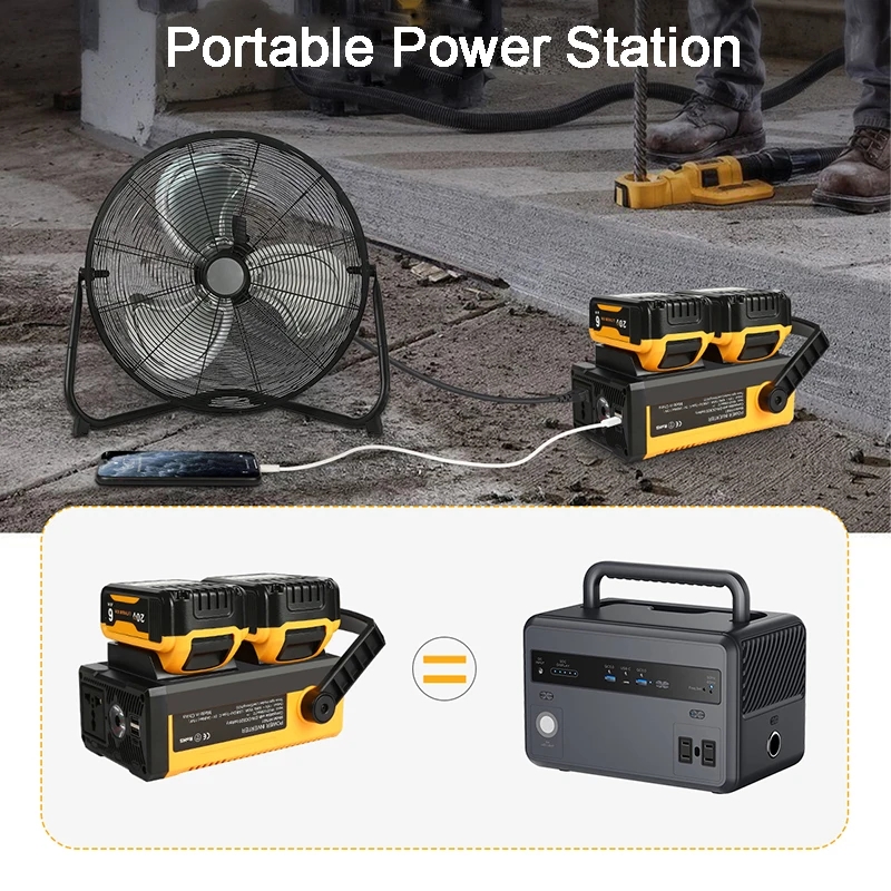 Power Inverter For Dewalt 18V 20V Battery Outdoor Portable Inverter AC110V 220V Modified Sine Wave Power Adapter Power Station AliExpress