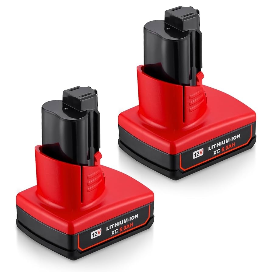 Powerextra Battery 6 0Ah Replacement Milwaukee Battery Compatible With 48 11 2410 48 11 2420 48 11 2411 48 11 2401 48 11 2402 Replace For Milwaukee 12v Battery 2 Pack Amazon