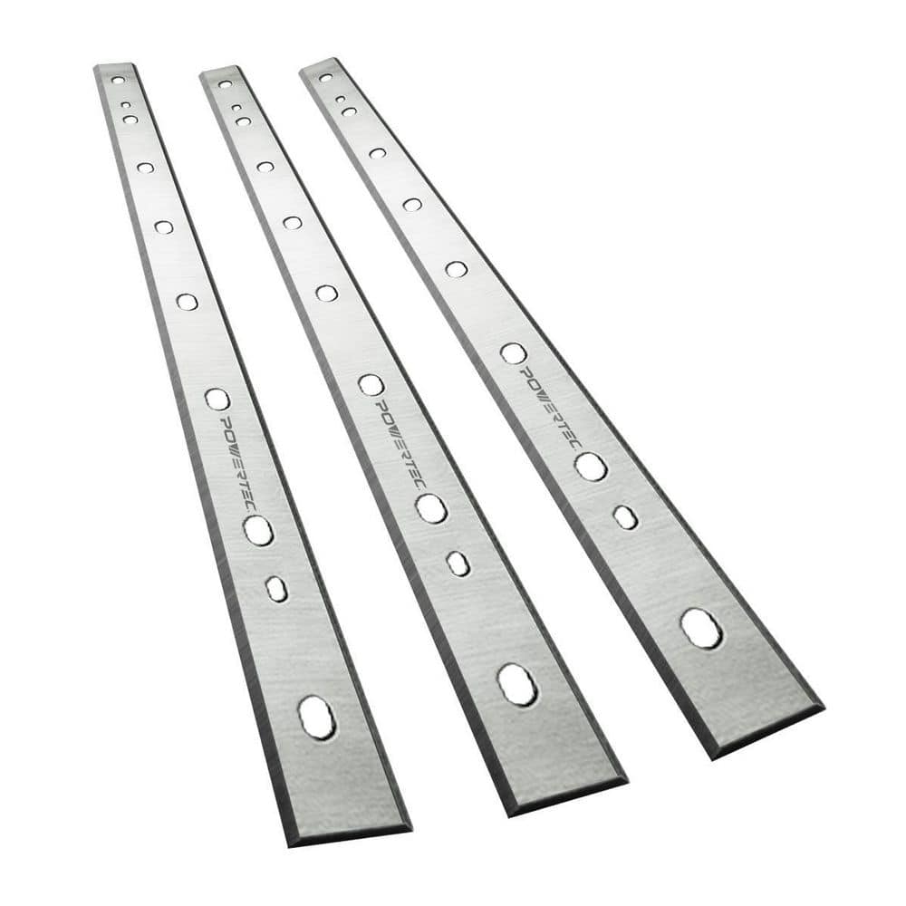 POWERTEC 13 In High Speed Steel Planer Knives For DEWALT DW735 Set Of 3 128000 The Home Depot