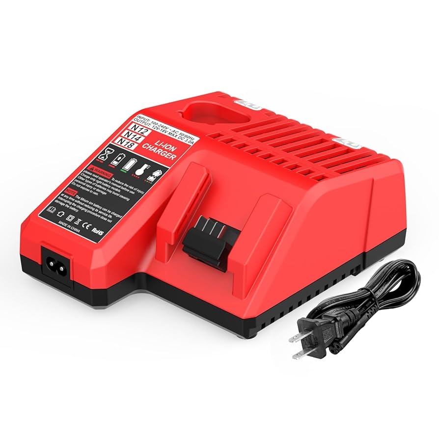 Powilling Rapid Charger Replacement For Milwaukee M 12 M 18 Lithium Ion Battery 48 59 1812 48 11 2420 48 11 1815 48 11 1840 48 11 1841 48 11 1850 Amazon