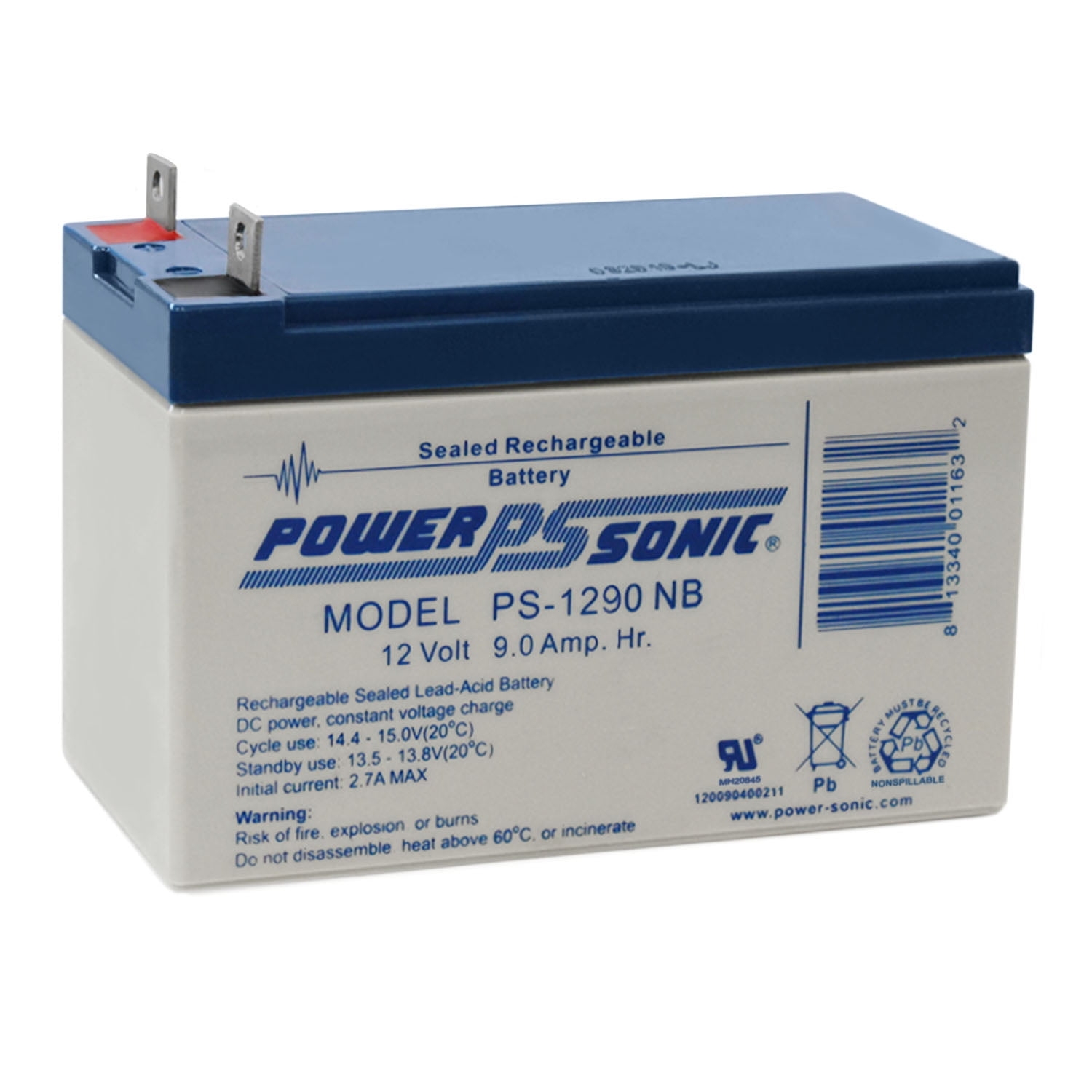 PS 1290NB 12V 9AH SLA Replacement Battery For DeWalt 7000W Portable Generator