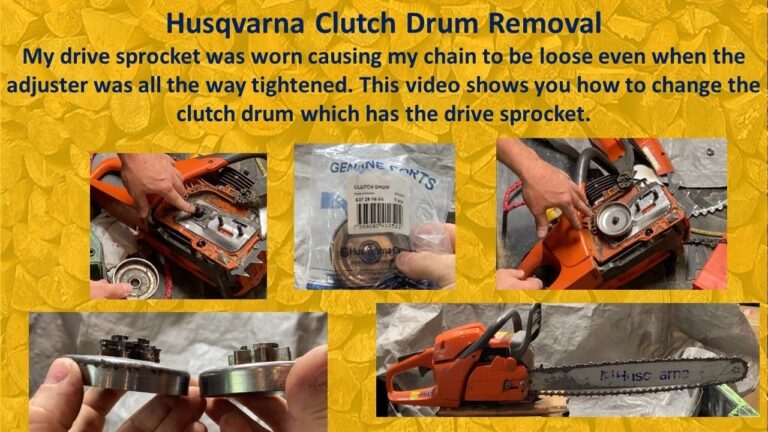 Replace Chainsaw Clutch Drum Drive Sprocket Husqvarna Rancher DIY How To Remove Without Fancy Tools YouTube