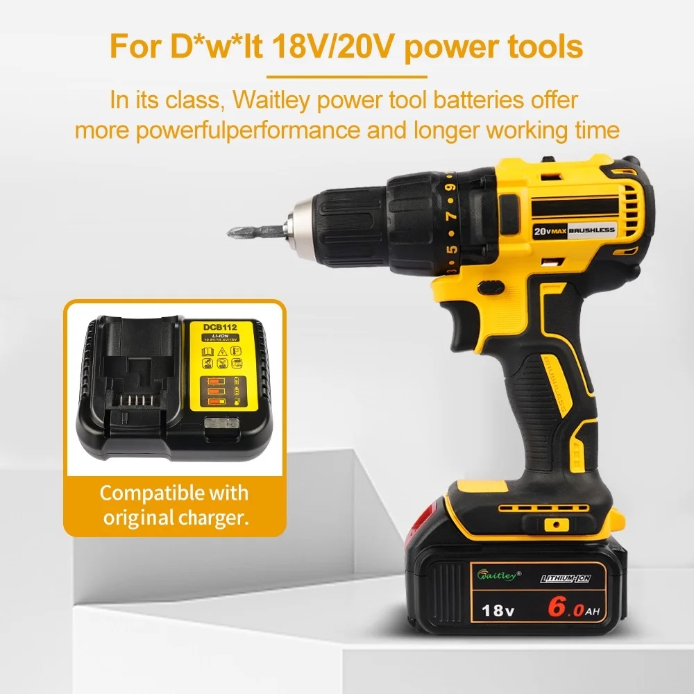 Replacement Batteries Dewalt 18v Batteries 18 Volt Dewalt Drill 18v 6 0ah Aliexpress
