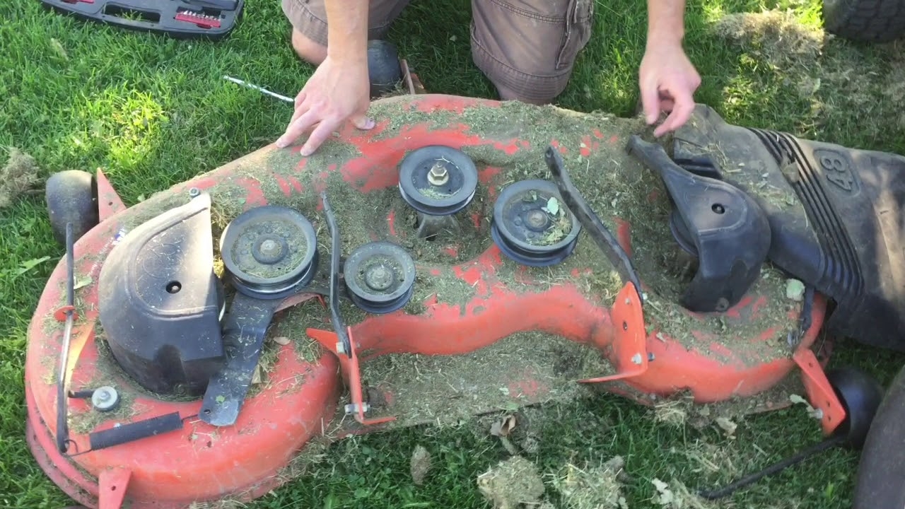 Replacing Belt On Husqvarna Riding Lawn Mower YouTube