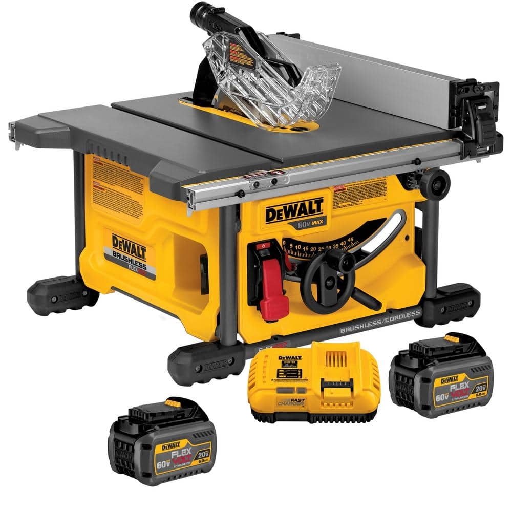 Reviews For DEWALT FLEXVOLT 60V MAX Cordless Brushless 8 1 4 In Table Saw Kit With 2 FLEXVOLT 6 0Ah Batteries Pg 1 The Home Depot