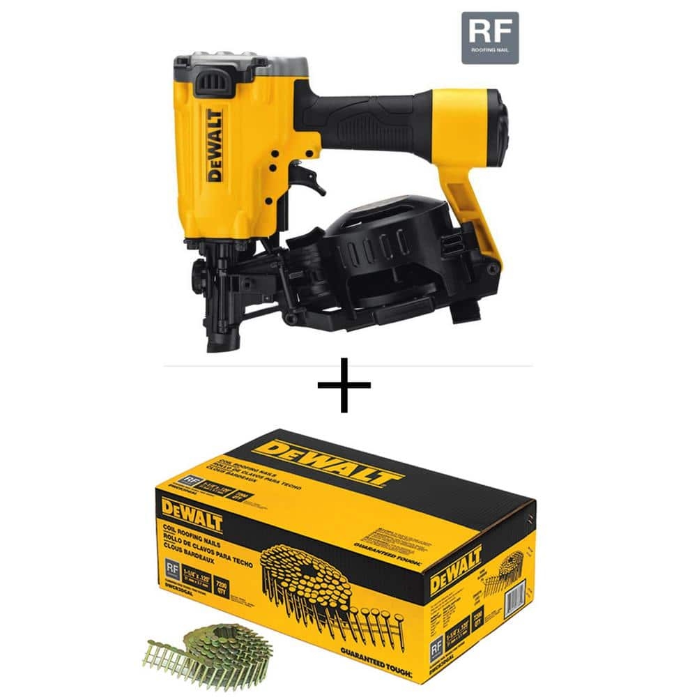Reviews For DEWALT Pneumatic 15 Degree Coil Roofing Nailer And 1 1 4 In X 0 120 Gal Galvanized Steel Coil Roofing Nails 7 200 Pack Pg 3 The Home Depot