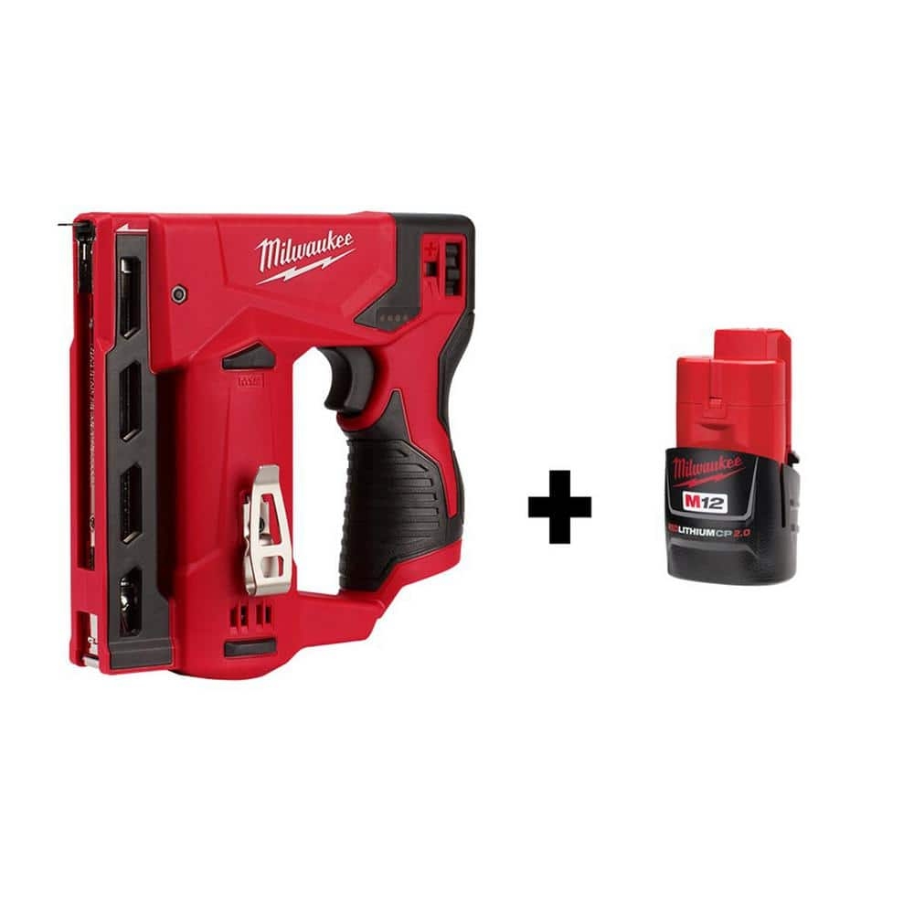 Reviews For Milwaukee M12 12 Volt Lithium Ion Cordless 3 8 In Crown Stapler With M12 2 0Ah Battery Pg 1 The Home Depot