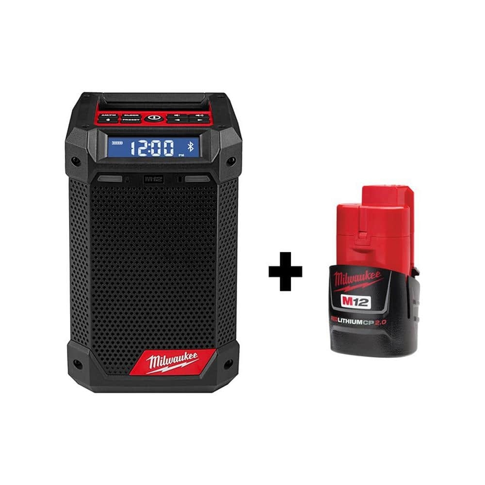 Reviews For Milwaukee M12 12 Volt Lithium Ion Cordless Bluetooth AM FM Jobsite Radio With Charger With M12 2 0Ah Battery Pg 1 The Home Depot