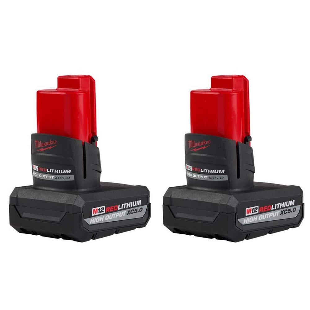 Reviews For Milwaukee M12 12 Volt Lithium Ion XC High Output 5 Ah Battery 2 Pack Pg 1 The Home Depot