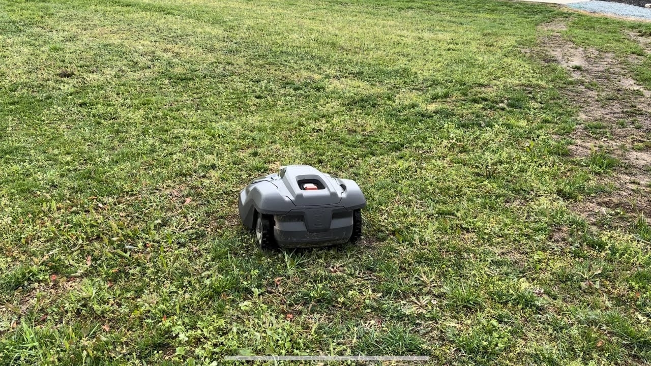 Robotic Lawnmower Husqvarna 450XH Automower Maintenance Point To Front Yard YouTube