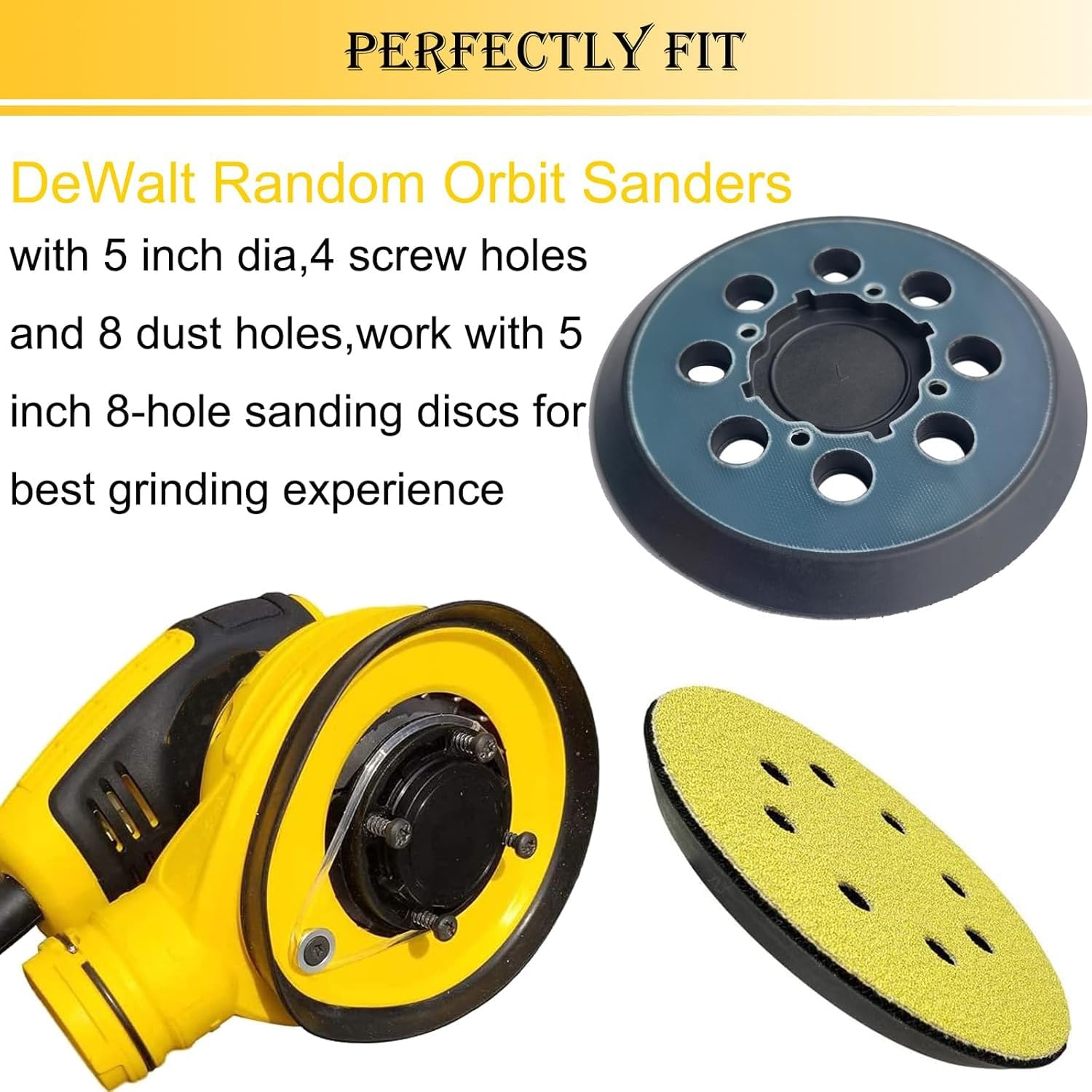 Sander Pad For Dewalt Sander 5 8 Hole Hook And Loop Orbital Sander Pad Replacement For