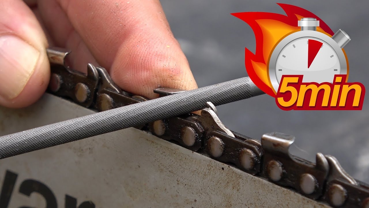 Sharpen Chainsaw With File Quick Field Sharpen YouTube