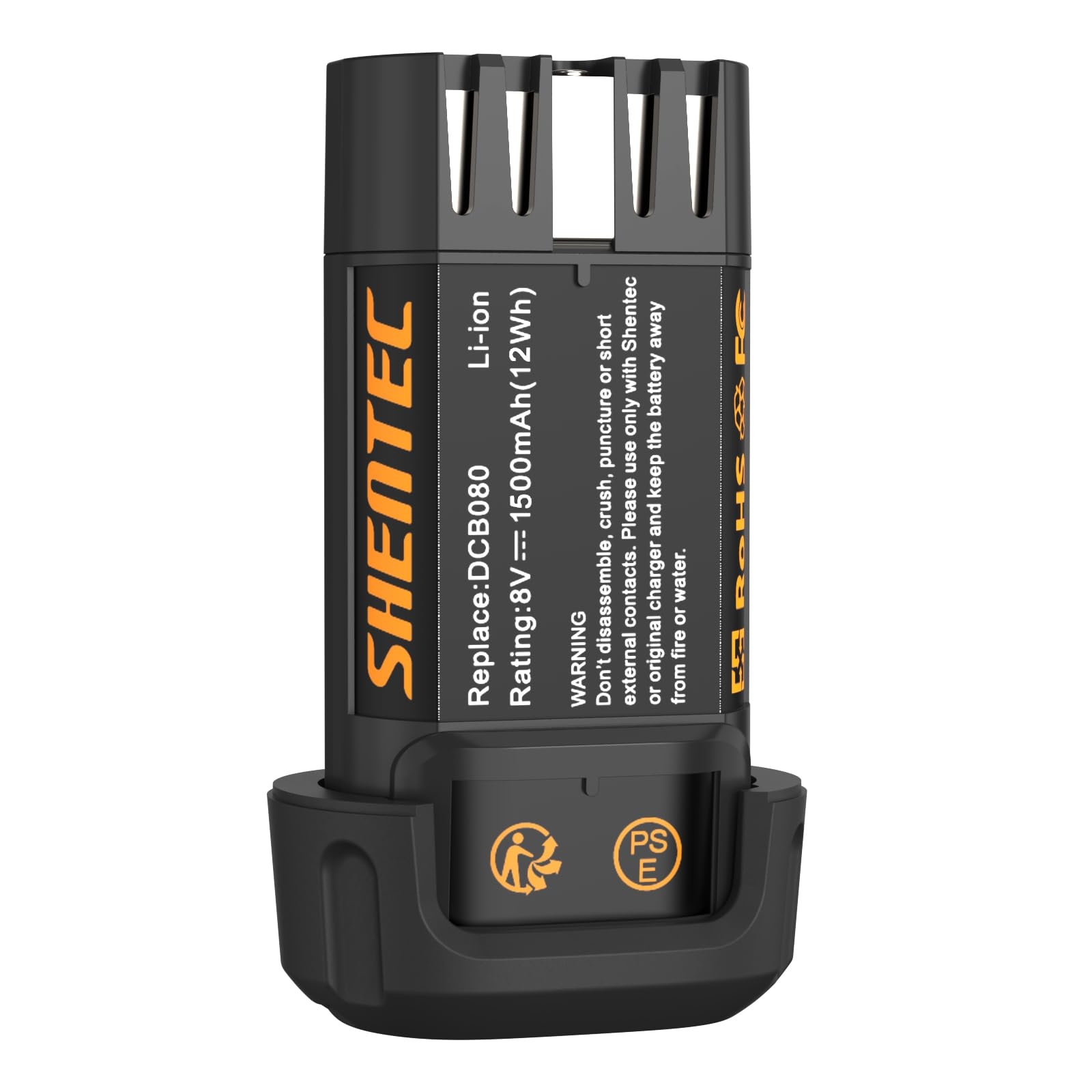 Shentec 1500mAh 8 Volt Replacement Battery Compatible With DEWALT DCB080 Dewalt DCF680N1 DW4390 DCF680N2 DCF680G2 Li ion Battery Amazon
