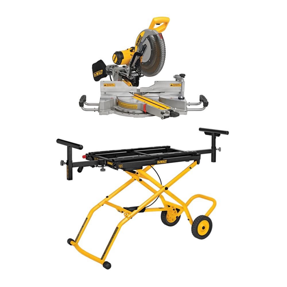 Shop DEWALT 12 in 15 Amp Corded Miter Saw Adjustable Steel Stand At Lowes