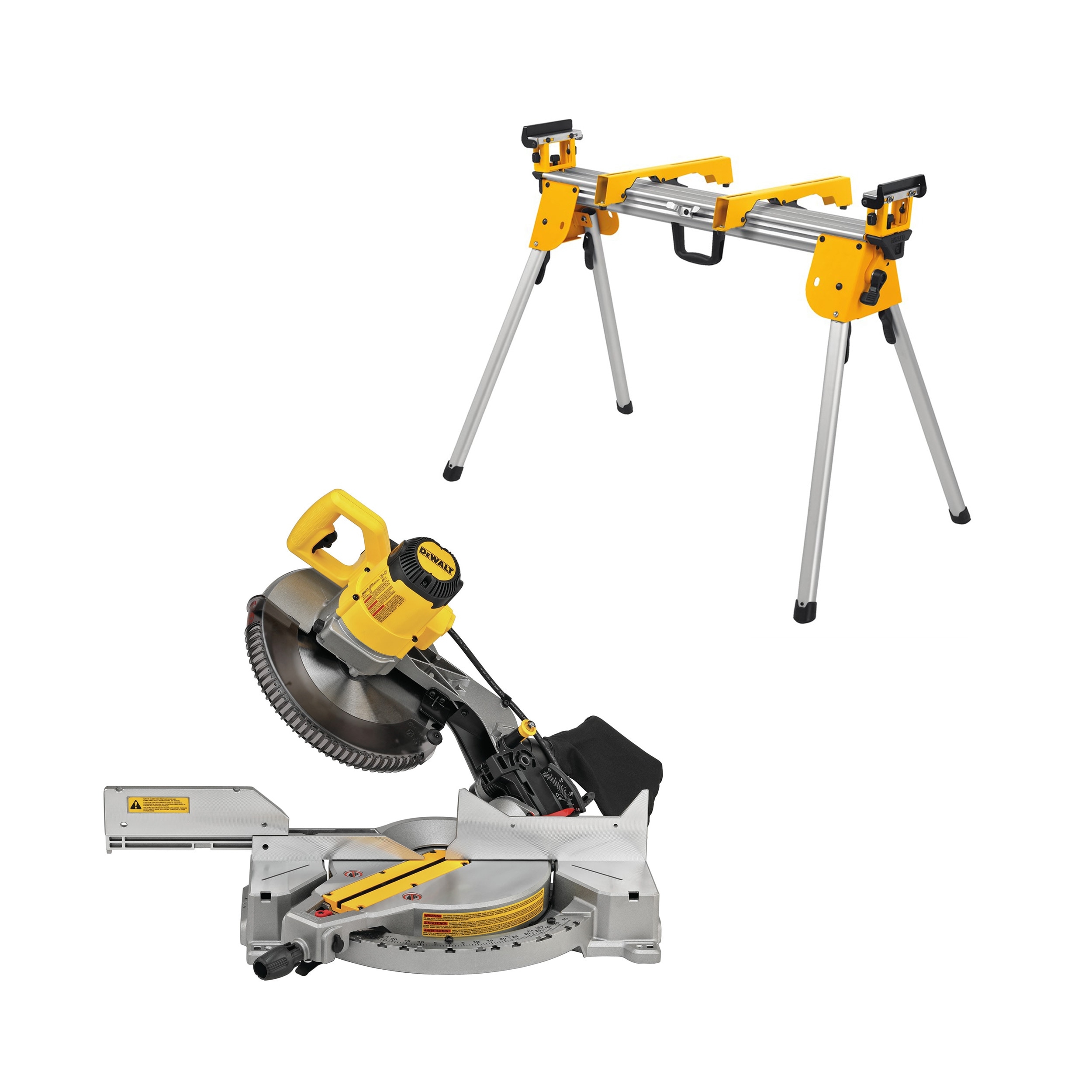 Shop DEWALT DEWALT 12 in 15 Amp Single Bevel Compound Corded Miter Saw U0026 Adjustable Stand At Lowes