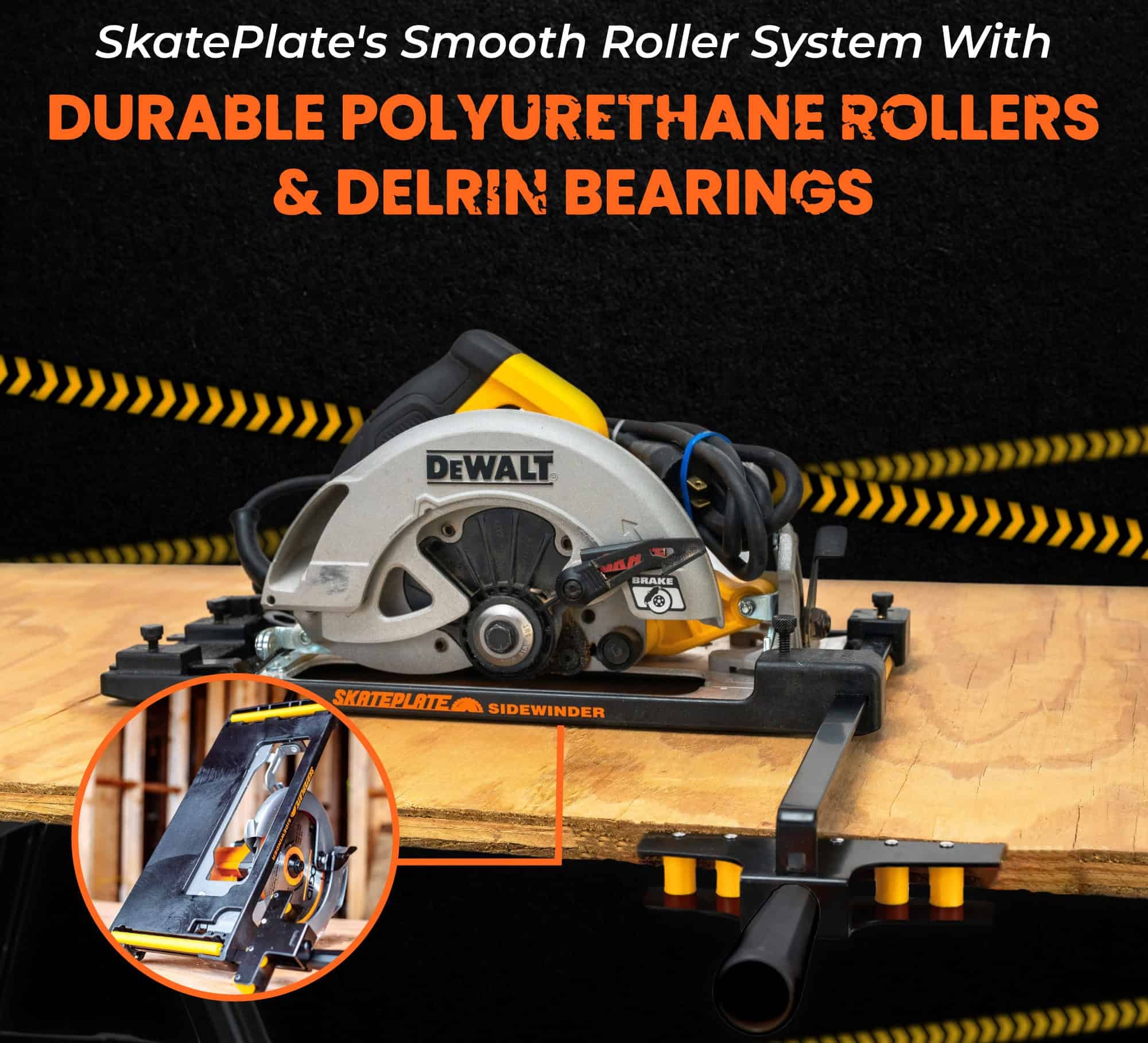 SKATEPLATE SIDEWINDER U0026 SKATEGUIDE COMBO FOR RIGHT BLADE CIRCULAR SAWS