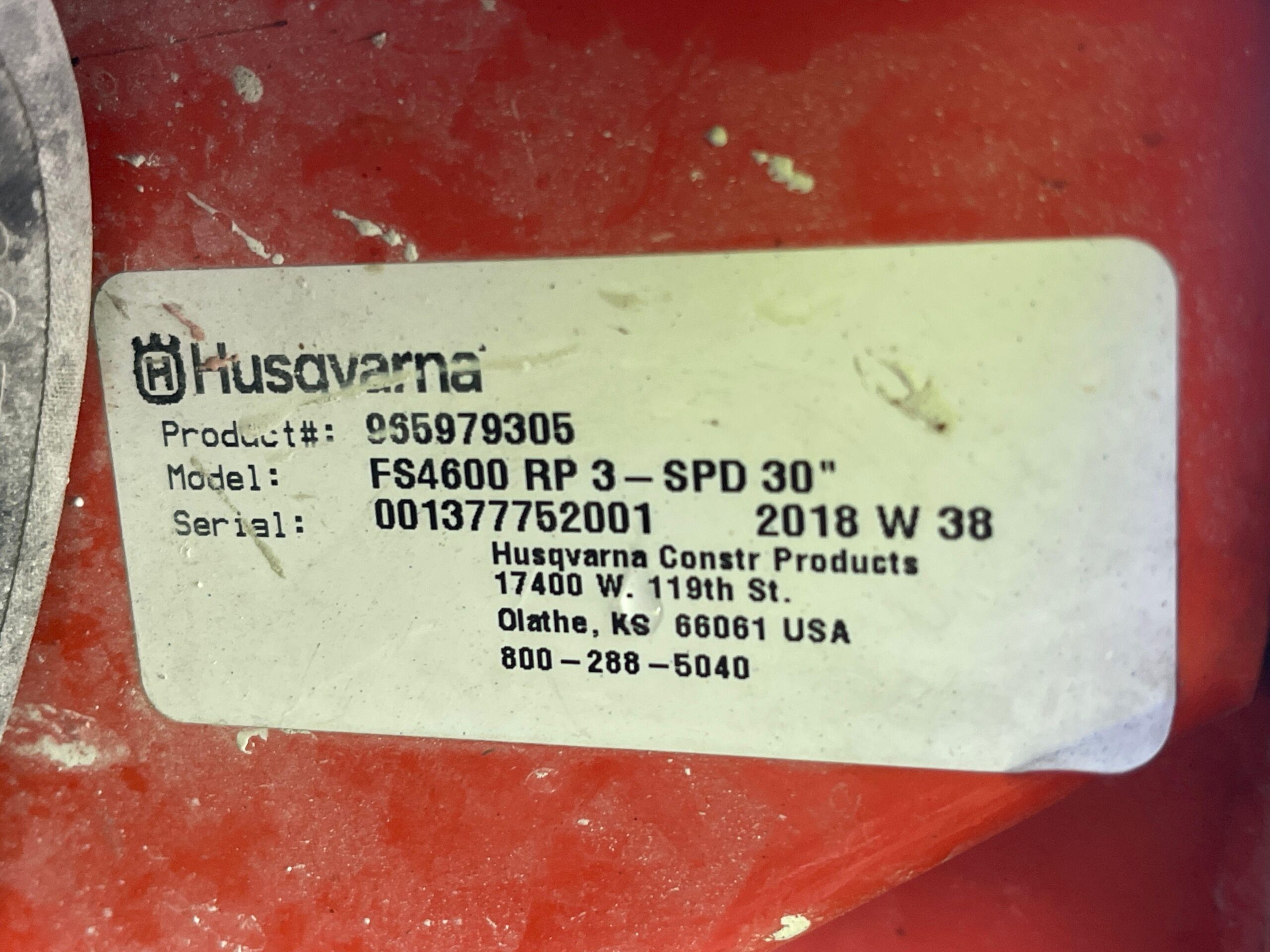 husqvarna paint code see serial number