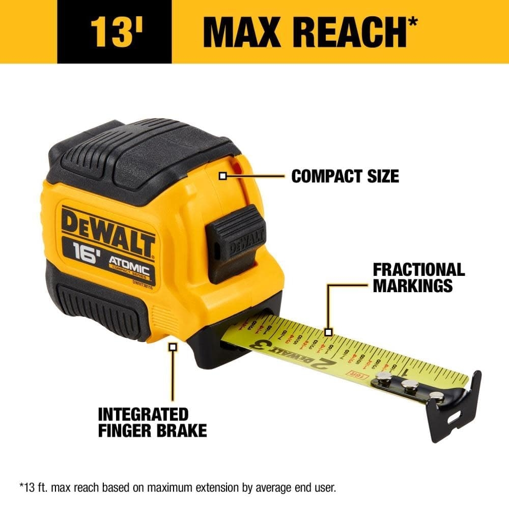Stanley Dewalt DWHT38116S Atomic 16 Tape Measure Amazon