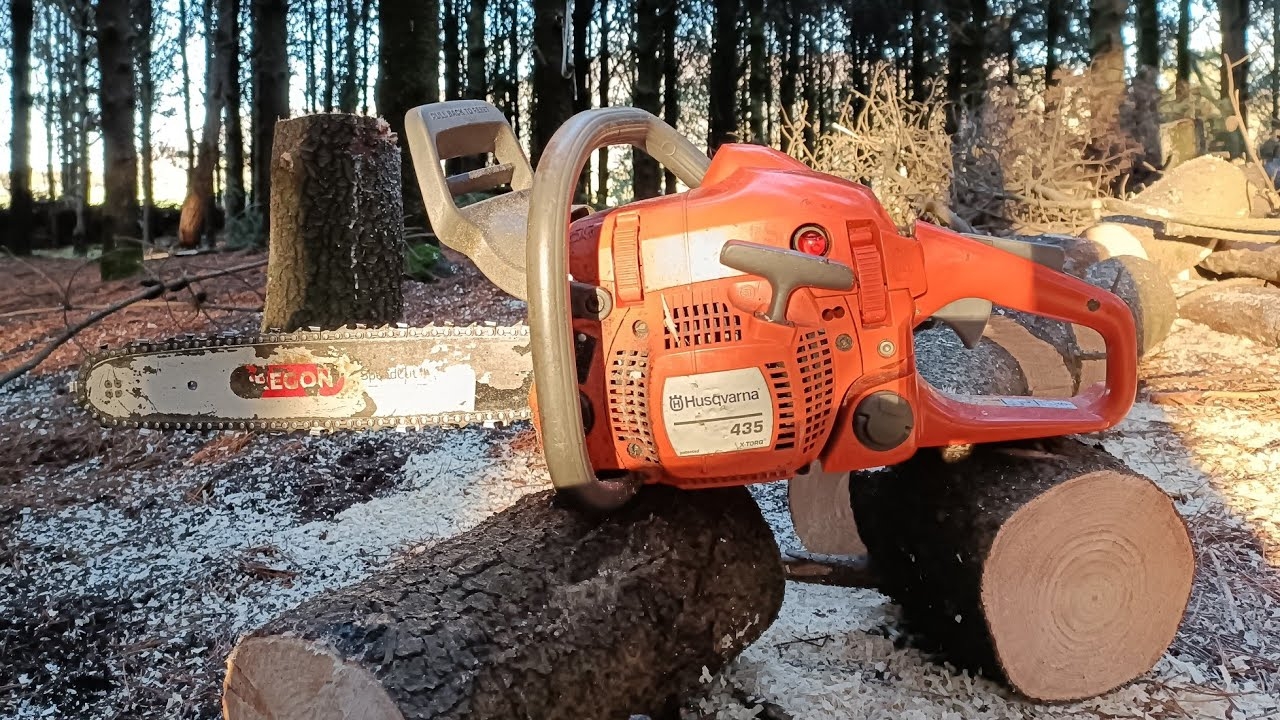 husqvarna 435 chainsaw how to adjust idle?