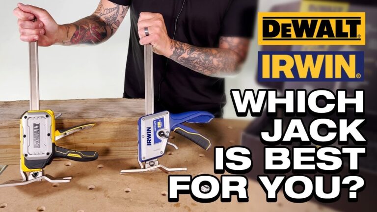 Tool Nut Review Construction Jack Showdown DeWalt ToughSeries Vs IRWIN QUICK LIFT YouTube