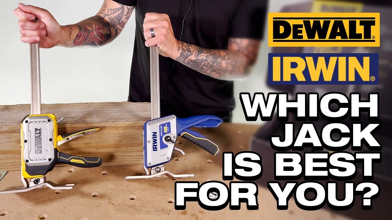Tool Nut Review Construction Jack Showdown DeWalt ToughSeries Vs IRWIN QUICK LIFT YouTube