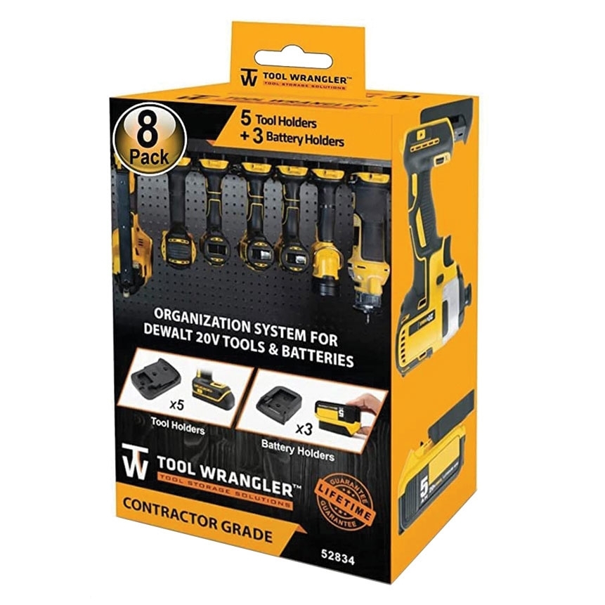 TOOL WRANGLER 8 Piece Organization System For DeWALT 20V Tools U0026 Batteries Runnings