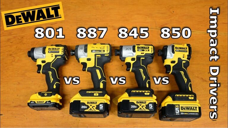 Top Best Dewalt Impact Driver Comparison Part 1 DCF845 Vs DCF850 Vs DCF887 Vs DCF801 YouTube